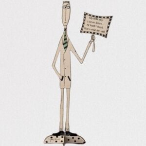 Vintage My Dysfunctional Family Joey Silvestri  Humorous Metal Sculpture